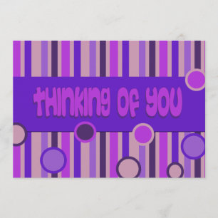 purple thinking of you card