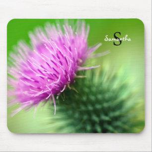 Purple Thistle Mouse mat