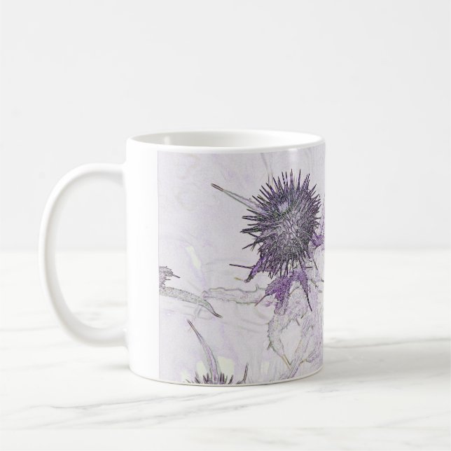 Purple thistle ... mug (Left)