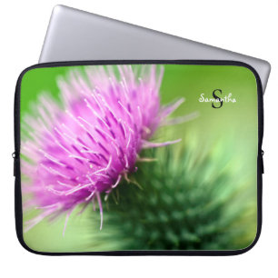 Purple Thistle Neoprene laptop sleeve 15"