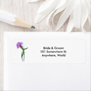 Purple Thistle Return Address Labels