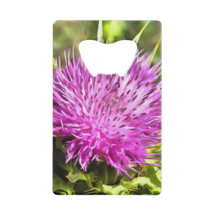 Purple Thistle Wildflower Floral Art