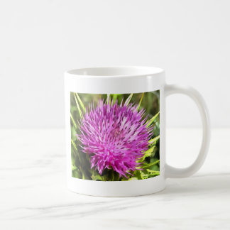 Purple Thistle Wildflower Floral Art Coffee Mug