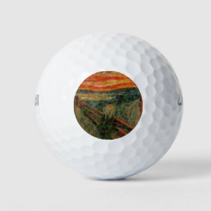 Purple Thistle Wildflower Realistic Art Golf Balls