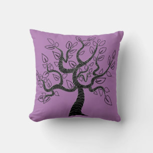 Purple Throw Pillow Three Of Life
