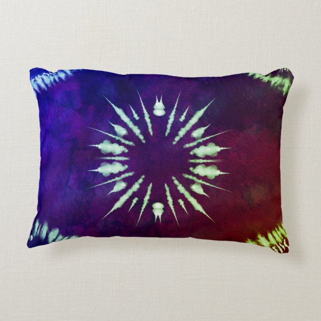 Purple Tie dye Accent Pillow (Back)