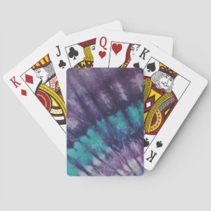 Purple Tie Dye Bicycle Playing Cards