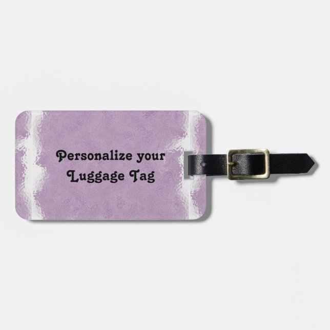Purple Tie Dye Luggage Tag (Front Horizontal)