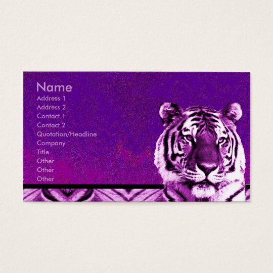 Purple Tiger Business Card