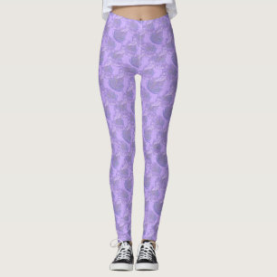 Purple Tiger Pattern Leggings