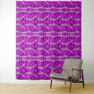 Purple Tiger Skin Pattern Design  Tapestry