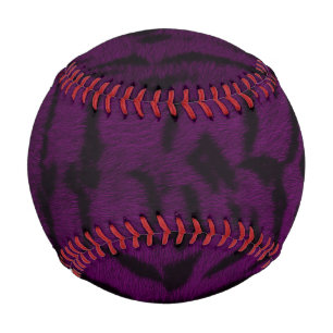 Purple Tiger Skin Print Baseball