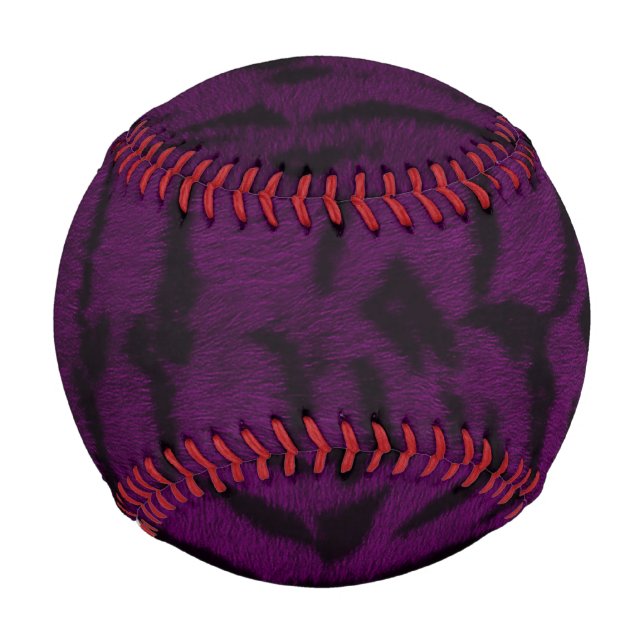 Purple Tiger Skin Print Baseball (Front)