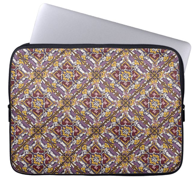 Purple Tile  Laptop Sleeve (Front)