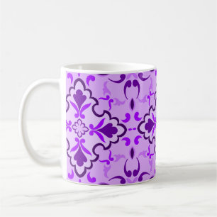 Purple tile pattern coffee mug