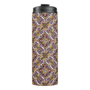 Purple Tile  Thermal Tumbler