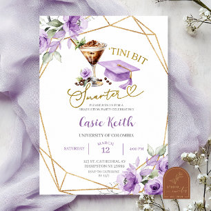 Purple Tini bit smarter Espresso martini Grad Invitation