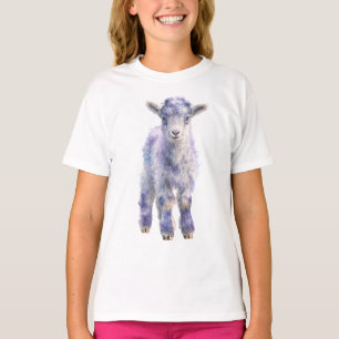 Purple Tinted Stylised Lamb Kids T-Shirt