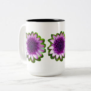 Purple tiny beautiful flowers  Two-Tone coffee mug
