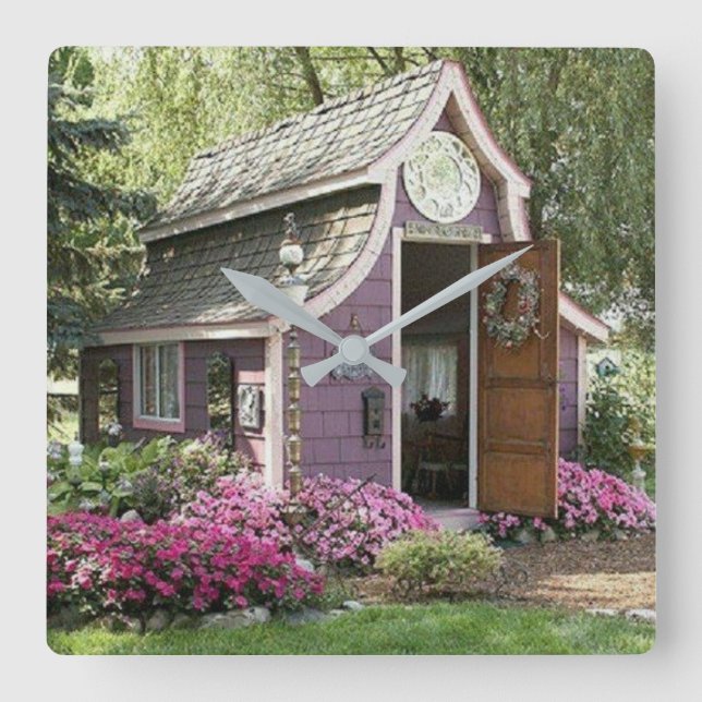 Purple Tiny House clock (Front)