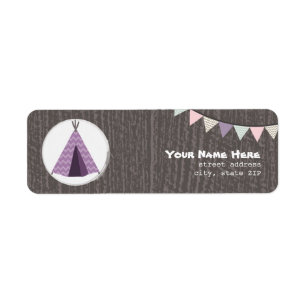 Purple Tipi Camping Birthday Party Address