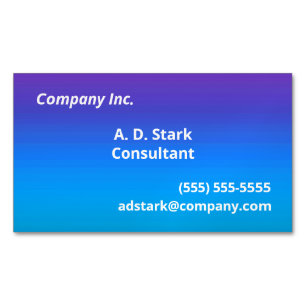 Purple to Blue Gradient Business Card Magnets
