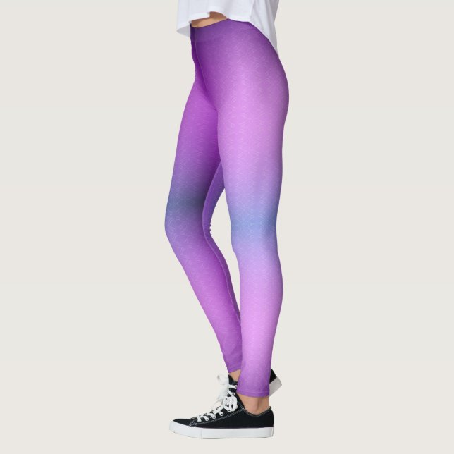 Purple to blue gradient leggings with a subtle  (Left)