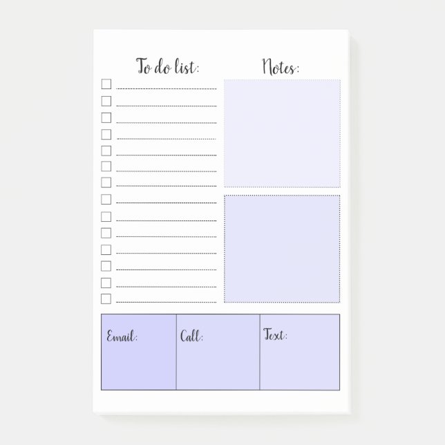 Purple  to do list Post-it® Notes (Front)