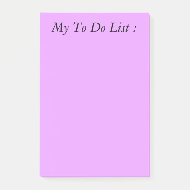 Purple To Do List Post-it Notes (Front)