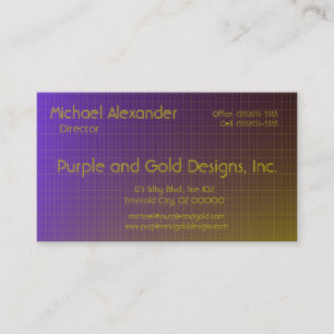 Purple to Gold Pattern Business Card