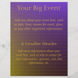 Purple to Gold Pattern Flyer