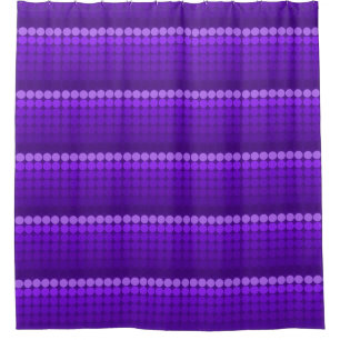 purple to lilac Mid century mod dots circles Shower Curtain