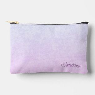 Purple to Pink Ombré Urban Grunge with Name Accessory Pouch