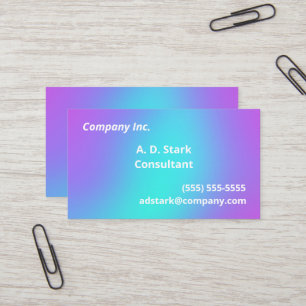 Purple to Teal Gradient Business Cards