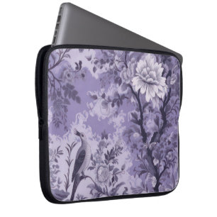 Purple Toile de Fleur Laptop Sleeve