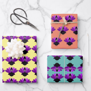 Purple Tom Turkey Wrapping Paper Sheet