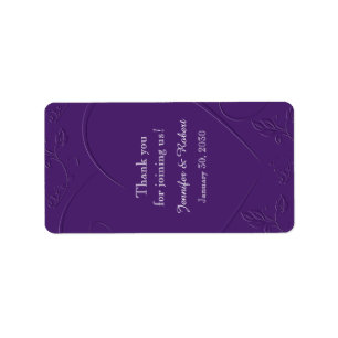 Purple Tone on Tone Heart Lip Balm Label