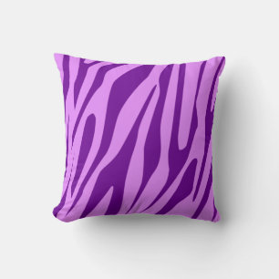 Purple Tones Tiger Seamless Pattern Cushion