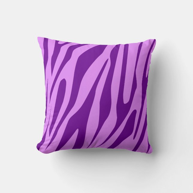Purple Tones Tiger Seamless Pattern Cushion (Front)