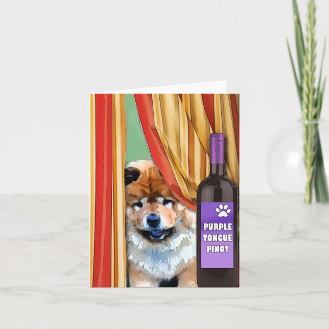 PURPLE TONGUE PINOT by Sandra Miller Card (Front)