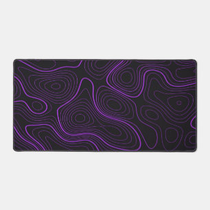 Purple Topographic Desk Mat