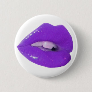Purple Toxic Kiss 6 Cm Round Badge