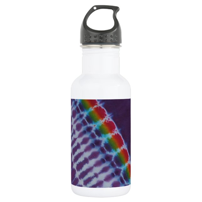 Purple Tracks Tie Dye 532 Ml Water Bottle (Front)
