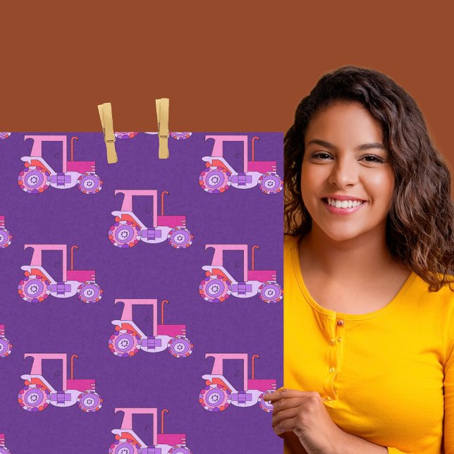 Purple Tractor Tissue Paper (Creator Uploaded)