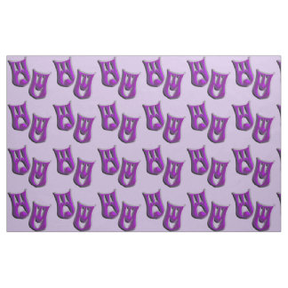 Purple Tragedy and Comedy Masks Fabric
