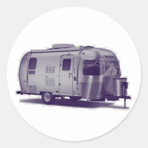 Purple Trailer Classic Round Sticker