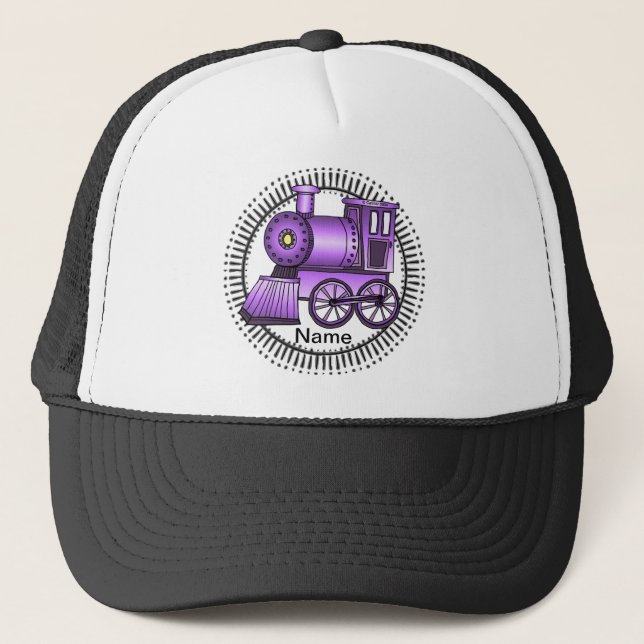 Purple Train Trucker Hat (Front)