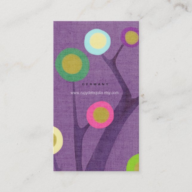 Purple Tree Business Card (Front)