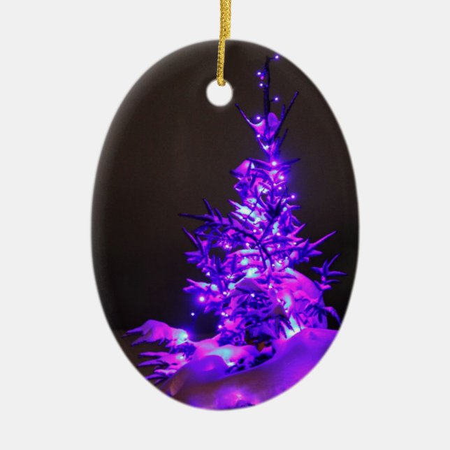 Purple Tree Christmas Ornament (Front)
