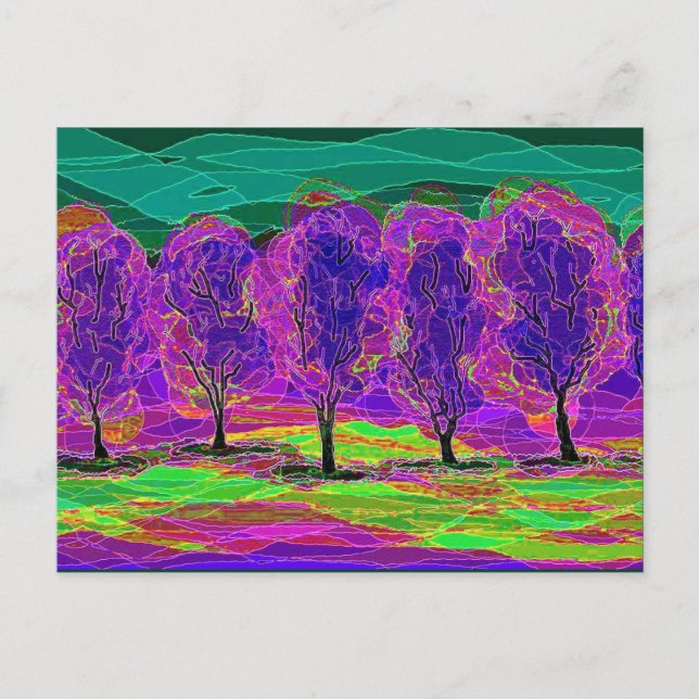 Purple Trees by Mark Edward Westerfield Postcard (Front)